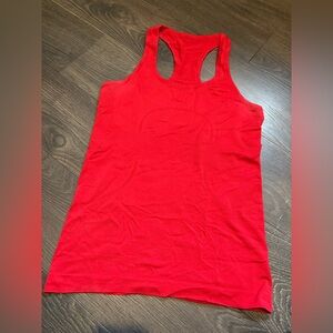 lululemon red swiftly tank top